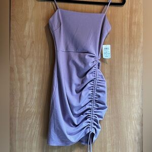NWTs Windsor Ruched Lavender Spaghetti Strap Mini Dress Sz S